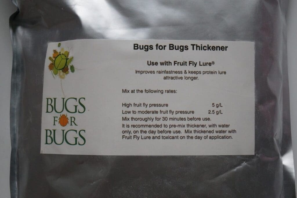 Fruit Fly Lure Thickener label